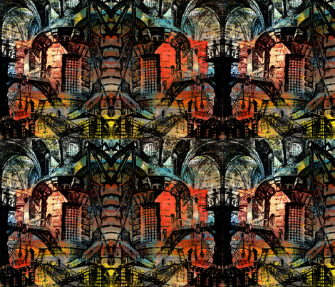 Gothic City fabric by whimzwhirled on Spoonflower - custom fabric