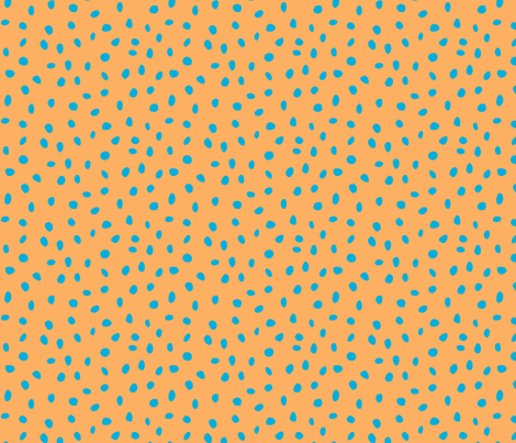 dalmatian turquoise and orange creme fabric by glimmericks on Spoonflower - custom fabric