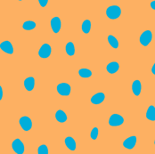 dalmatian turquoise and orange creme