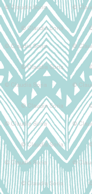 Emerald Hand drawn Chevron 