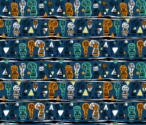 African dolls fabric by made_in_shina on Spoonflower - custom fabric