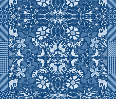 Adire Eleko fabric by mag-o on Spoonflower - custom fabric