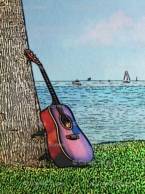 Guitar curtain