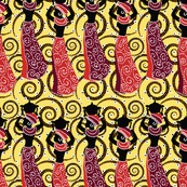 African ladies on yellow