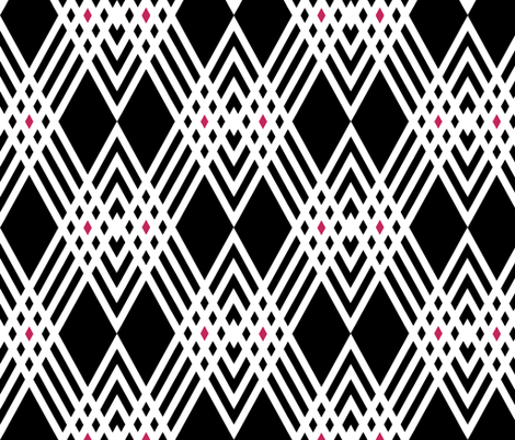 Diamond Inverted Plaid with Pink fabric by pond_ripple on Spoonflower - custom fabric