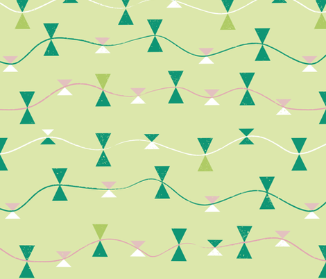 emerald_kitetails_lime fabric by licoricelove on Spoonflower - custom fabric