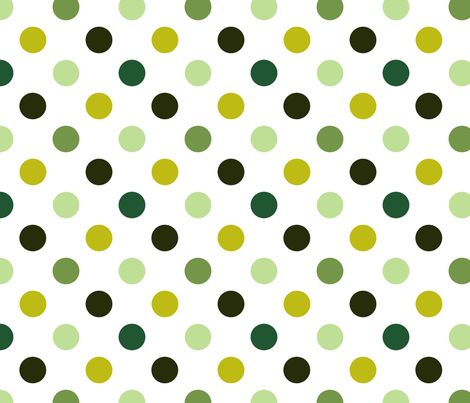 pois_moyen_multi_vert_M fabric by nadja_petremand on Spoonflower - custom fabric