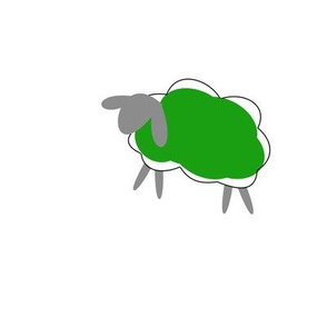 impossible green sheep