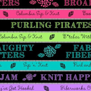 Knitter Names - Lining for Bag