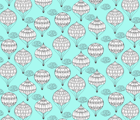 Here & There Balloons fabric by raebekah on Spoonflower - custom fabric