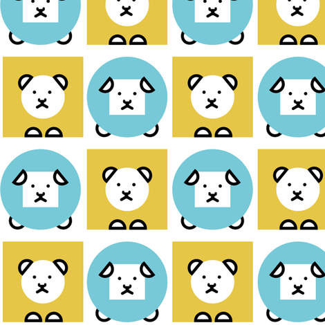 geometric LIONandLAMB fabric by zaira on Spoonflower - custom fabric