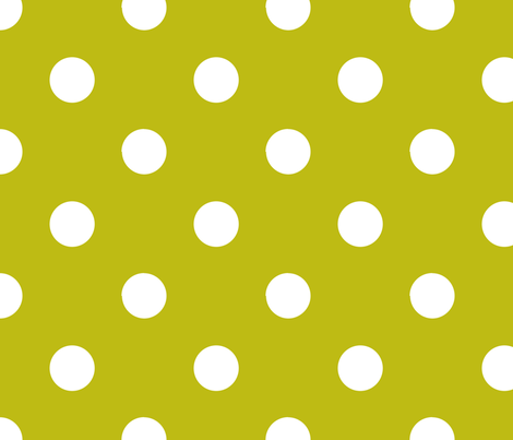 pois_blanc_fond_vert_L fabric by nadja_petremand on Spoonflower - custom fabric