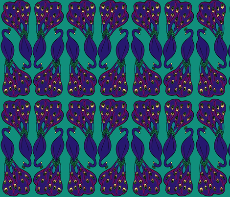 Peacock fabric by pond_ripple on Spoonflower - custom fabric