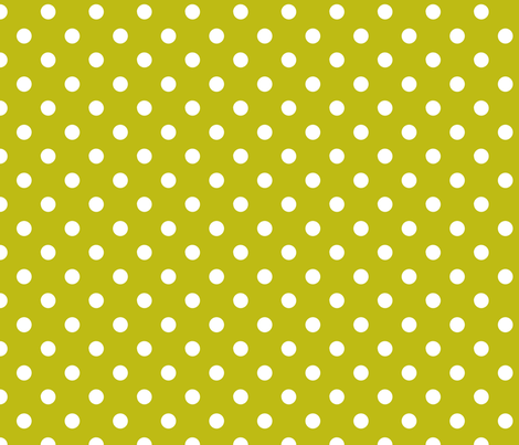pois_blanc_fond_vert_M fabric by nadja_petremand on Spoonflower - custom fabric