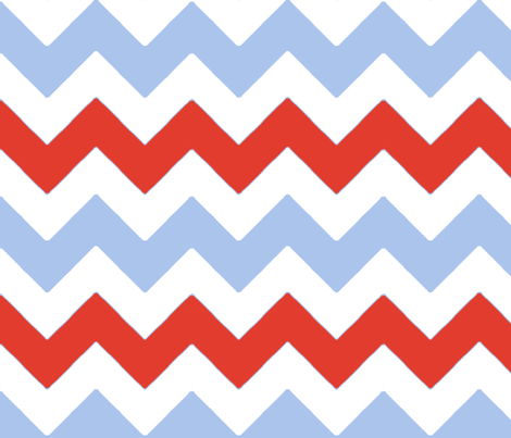 chevron_rouge_bleu_L fabric by nadja_petremand on Spoonflower - custom fabric