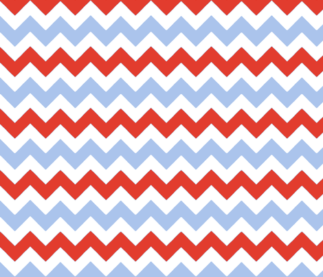 chevron_rouge_bleu_M fabric by nadja_petremand on Spoonflower - custom fabric