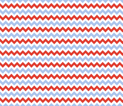 chevron_rouge_bleu_S fabric by nadja_petremand on Spoonflower - custom fabric