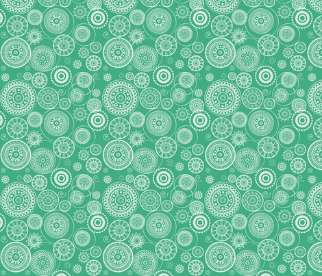 Blue circles fabric by ebygomm on Spoonflower - custom fabric
