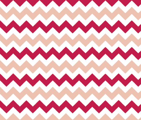 chevron_rose_rouge_M fabric by nadja_petremand on Spoonflower - custom fabric