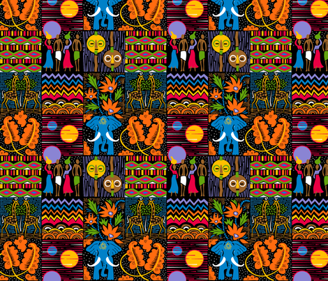 African Quilt fabric by dianne_annelli on Spoonflower - custom fabric