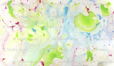 Bella's spring marbled paper