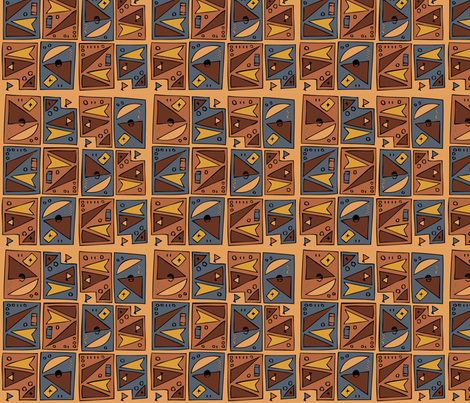 Tiki 1B  fabric by cweinercampbell on Spoonflower - custom fabric