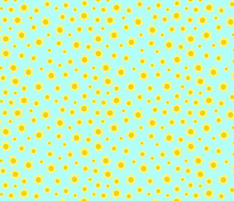 blue_flower_duckies_repeater fabric by mcuetara on Spoonflower - custom fabric