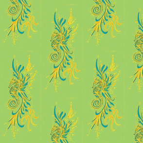 Seahorse10-green/blue