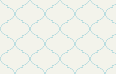 Kate Trellis in Aquamarine fabric by sparrowsong on Spoonflower - custom fabric
