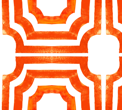 cestlaviv_lattice citrus x2 fabric by cest_la_viv on Spoonflower - custom fabric