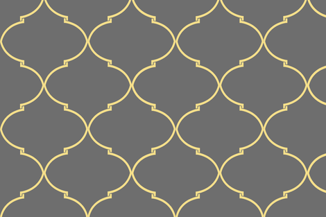 Kate Trellis in Citron and Cashmere Gray fabric by sparrowsong on Spoonflower - custom fabric