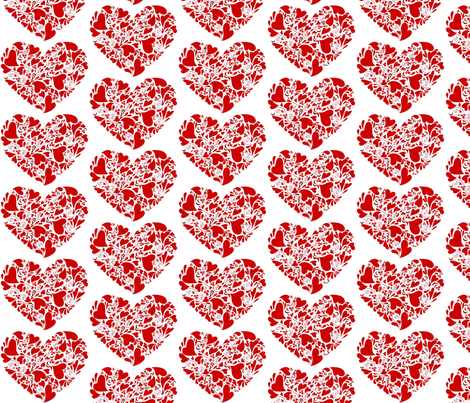Valentine Hearts fabric by reganraff on Spoonflower - custom fabric