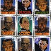 Classic Movie Monsters Stamps - Large