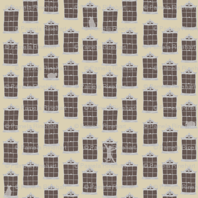 window cats - dustbin_yellow