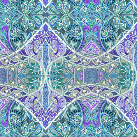 Paisley Make the Heart and Scallop and Dragon Scale Grow Fonder fabric by edsel2084 on Spoonflower - custom fabric