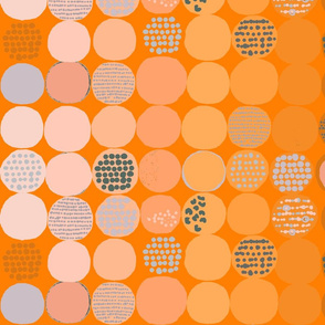 afro circles orange