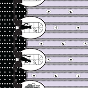 Black Cat Strut V2 - Lavender with Black Lace