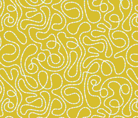 Infinite Candy Necklace: Mustard fabric by nadiahassan on Spoonflower - custom fabric