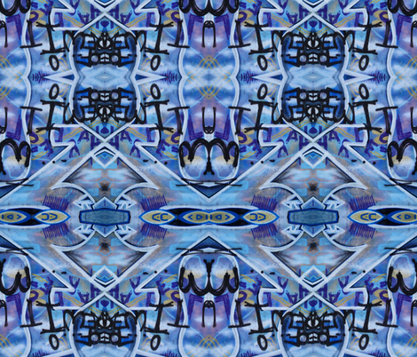 Graffiti Tut fabric by mikep on Spoonflower - custom fabric