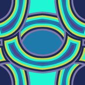 peacock coordinate oval geometric