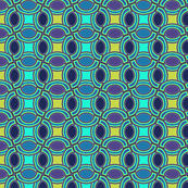 peacock coordinate oval geometric