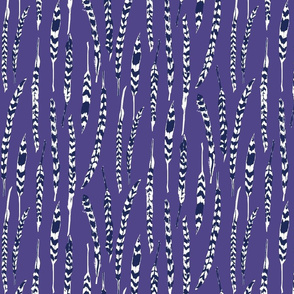long stripe ikat feathers