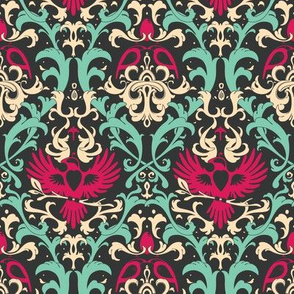 Bird Damask variation 2