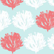 Seaweed Love (lt. aqua, salmon + white)