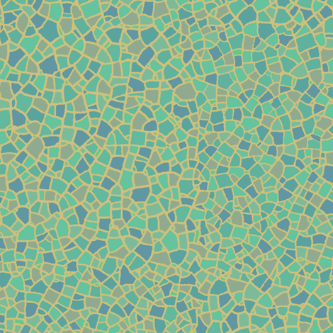 mosaic - aquamarine fabric by weavingmajor on Spoonflower - custom fabric
