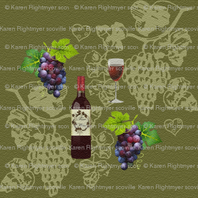 wine and grapes