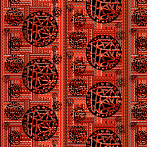 Multi Interstripe - Red With Black Cutouts