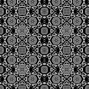Ribbon Mania - Black and White - Ditsy Tiny