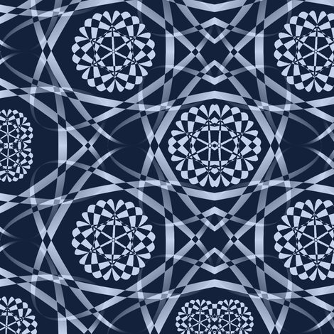Ribbon Mania - Midnight Blue - Large fabric by telden on Spoonflower - custom fabric