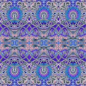 Zig Zag Scallop Chrysanthemum Paisley Psychedelic Stripe